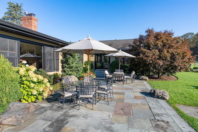 174 Sunset Trl, Clinton Corners, NY 12514 - view of patio featuring outdoor dining space