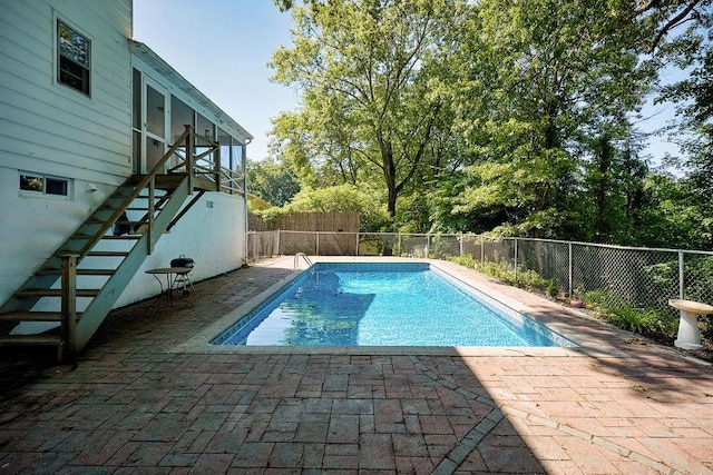 152 Bart Dr, Poughkeepsie, NY 12603 - view of pool featuring stairway, a fenced backyard, and a patio area