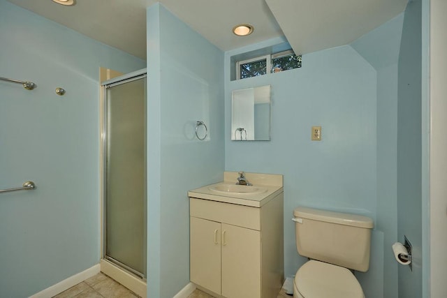 152 Bart Dr, Poughkeepsie, NY 12603 - full bath with vanity, a shower stall, and tile patterned floors