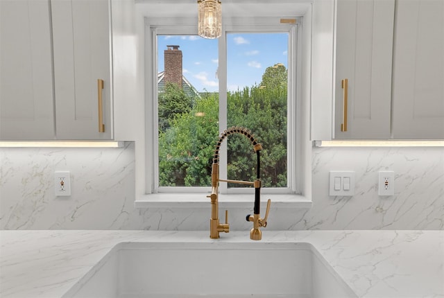 15 Benedict Ave, Eastchester, NY 10709 - kitchen view of decorative backsplash and light stone countertops