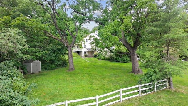 230 Westlake Dr, Valhalla, NY 10595 - view of yard featuring a storage shed