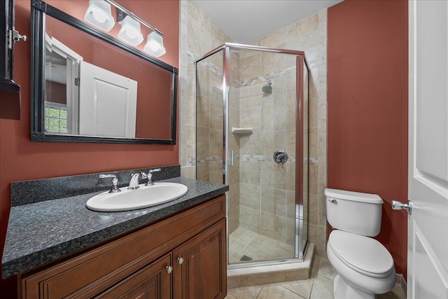 13 Nicole Ct, Copiague, NY 11726 - full bathroom featuring vanity, a stall shower, and tile patterned floors