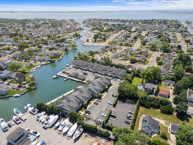 13 Nicole Ct, Copiague, NY 11726 - aerial view of property and surrounding area featuring a nearby body of water and nearby suburban area