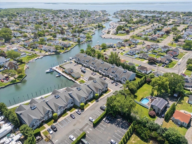 13 Nicole Ct, Copiague, NY 11726 - aerial view of property's location with a large body of water and nearby suburban area