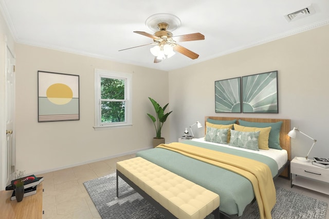 2 Ann Pl, Valhalla, NY 10595 - bedroom with crown molding and ceiling fan