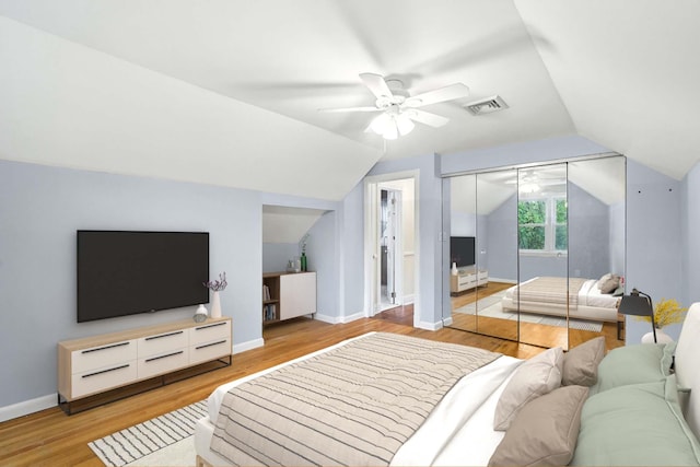 2 Ann Pl, Valhalla, NY 10595 - bedroom featuring lofted ceiling, wood finished floors, and ceiling fan