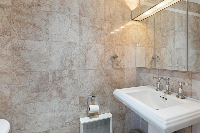 24-56 Little Neck Blvd, Bayside, NY 11360 - bathroom with a sink and tile walls