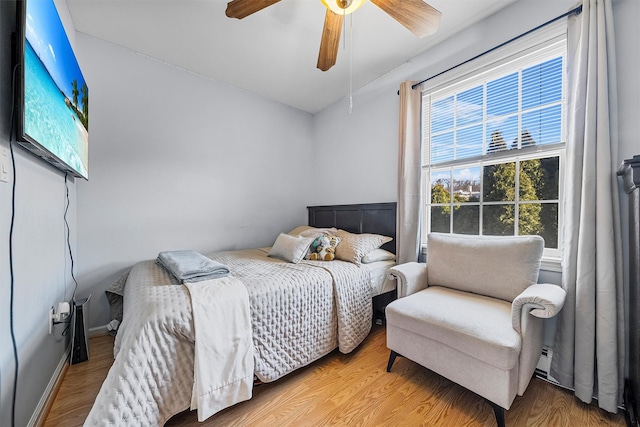 28 Centre St, Yonkers, NY 10701 - bedroom with wood finished floors and a ceiling fan
