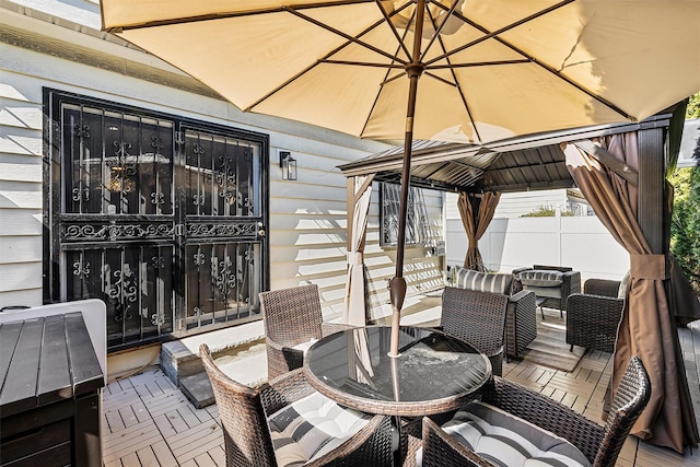 28 Centre St, Yonkers, NY 10701 - wooden deck featuring a gazebo and outdoor dining area