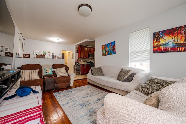 989 Sacket Ave, Bronx, NY 10462 - living room with dark wood-style floors