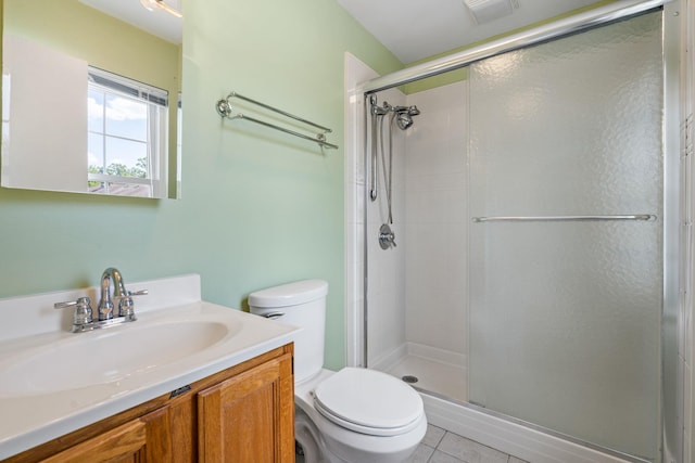 256 Quassaick Ave Unit 17, New Windsor, NY 12553 - bathroom featuring a shower stall, vanity, and tile patterned flooring