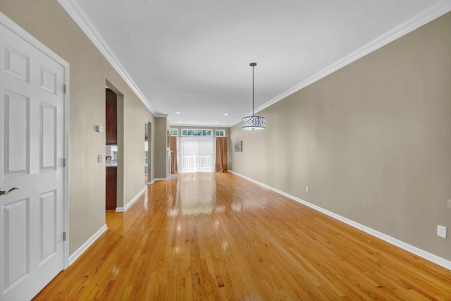 2509 Sylvan Loop, Wappingers Falls, NY 12590 - unfurnished dining area with crown molding and light wood finished floors
