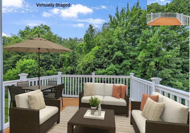 2509 Sylvan Loop, Wappingers Falls, NY 12590 - deck featuring an outdoor hangout area and outdoor dining space