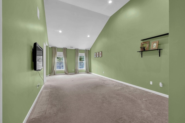 2509 Sylvan Loop, Wappingers Falls, NY 12590 - carpeted spare room with recessed lighting and high vaulted ceiling