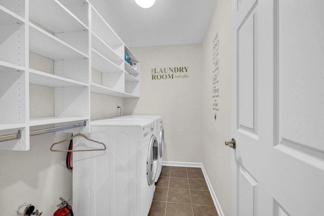2509 Sylvan Loop, Wappingers Falls, NY 12590 - laundry room featuring washing machine and dryer and dark tile patterned flooring
