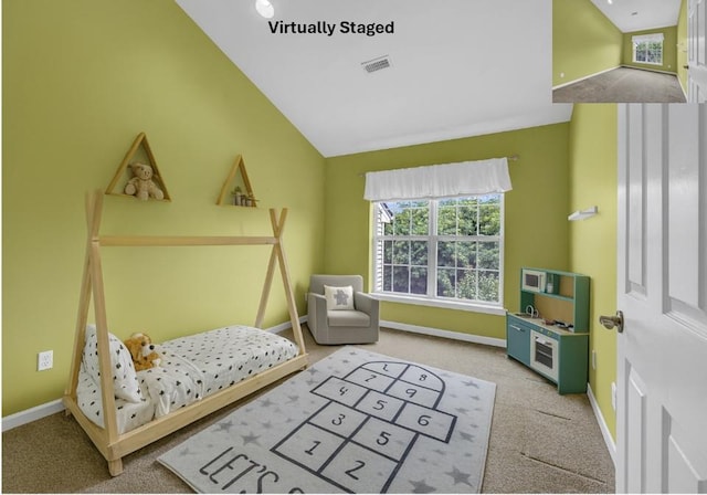 2509 Sylvan Loop, Wappingers Falls, NY 12590 - bedroom with carpet floors and lofted ceiling