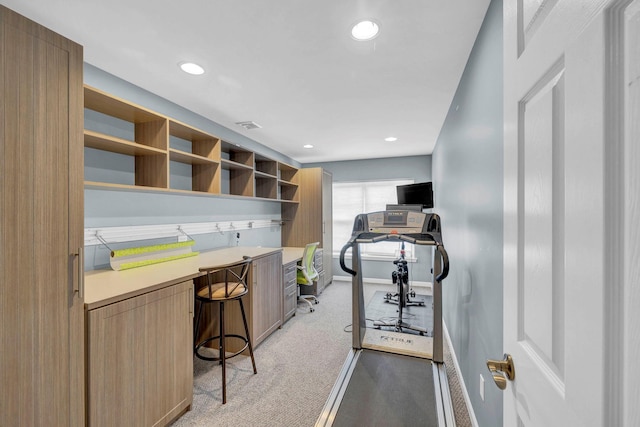 2509 Sylvan Loop, Wappingers Falls, NY 12590 - exercise area with light carpet and recessed lighting