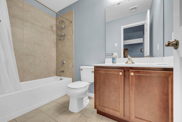 2509 Sylvan Loop, Wappingers Falls, NY 12590 - bathroom featuring shower / bath combo with shower curtain, tile patterned floors, and vanity
