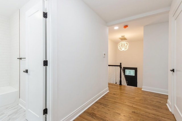 24 Sol Dr, Carmel, NY 10512 - hall featuring an upstairs landing and light wood-style floors