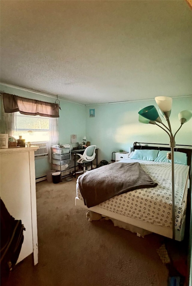 18 Amherst Rd, Red Hook, NY 12571 - bedroom with carpet flooring, a textured ceiling, and baseboard heating