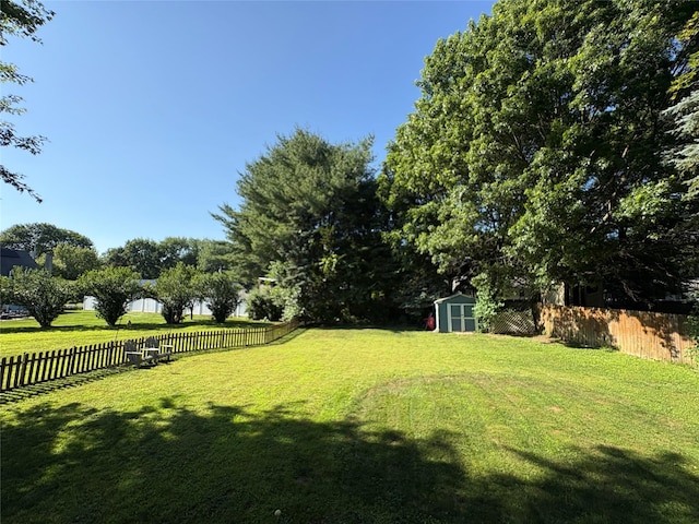 18 Amherst Rd, Red Hook, NY 12571 - fenced backyard with a shed