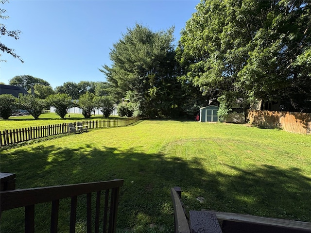 18 Amherst Rd, Red Hook, NY 12571 - fenced backyard featuring a storage unit