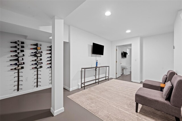 32 Pine Dr, Pound Ridge, NY 10576 - living area featuring recessed lighting and baseboards
