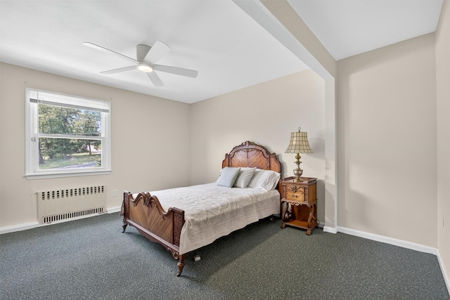 49 Oakridge Rd, North Salem, NY 10560 - carpeted bedroom with radiator heating unit and ceiling fan