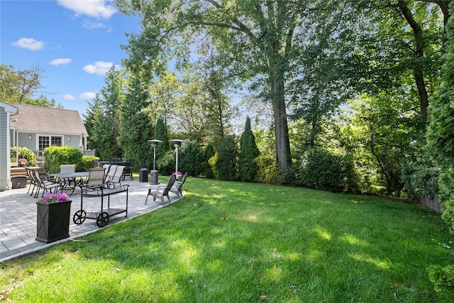 96 Highridge Rd, New Rochelle, NY 10804 - view of green lawn featuring a patio area