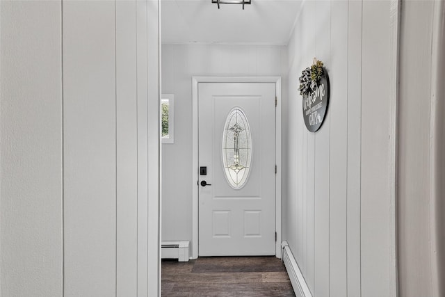 6 Spring Rock Rd, New Windsor, NY 12553 - entryway featuring dark wood-style floors and baseboard heating