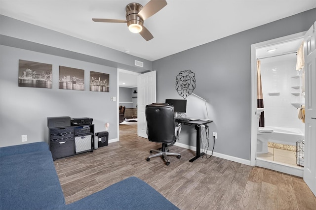 6 Spring Rock Rd, New Windsor, NY 12553 - office featuring wood finished floors and ceiling fan