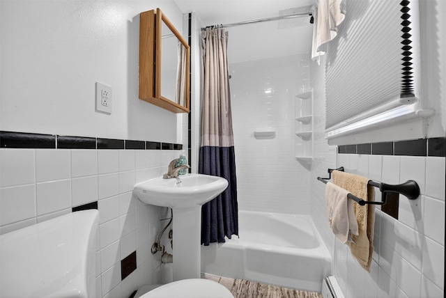 6 Spring Rock Rd, New Windsor, NY 12553 - bathroom featuring tile walls and shower / tub combo