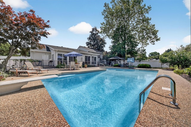 6 Spring Rock Rd, New Windsor, NY 12553 - view of pool featuring a diving board and a patio area