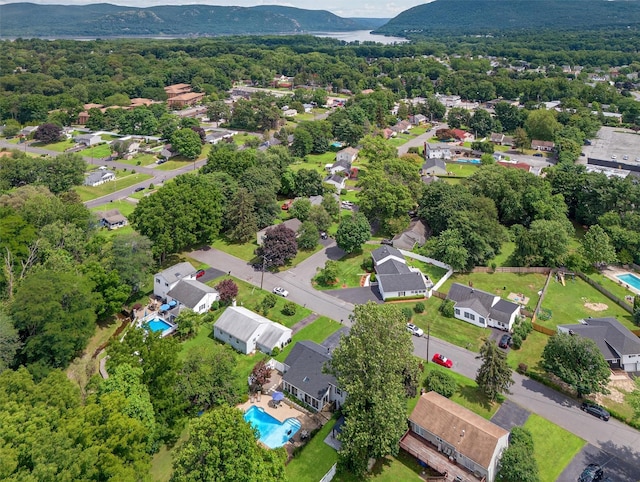 6 Spring Rock Rd, New Windsor, NY 12553 - aerial view of residential area featuring a pool area and a mountain backdrop
