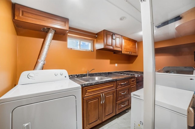81-56 264th St, Glen Oaks, NY 11004 - washroom featuring washer / clothes dryer and cabinet space