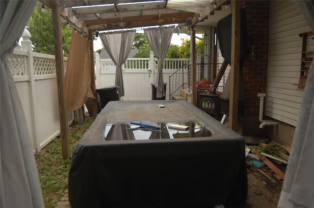 176 Floyd St, Brentwood, NY 11717 - view of patio / terrace featuring outdoor dining area and a pergola