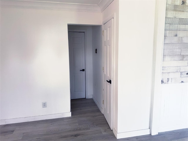 176 Floyd St, Brentwood, NY 11717 - hallway featuring crown molding and wood finished floors