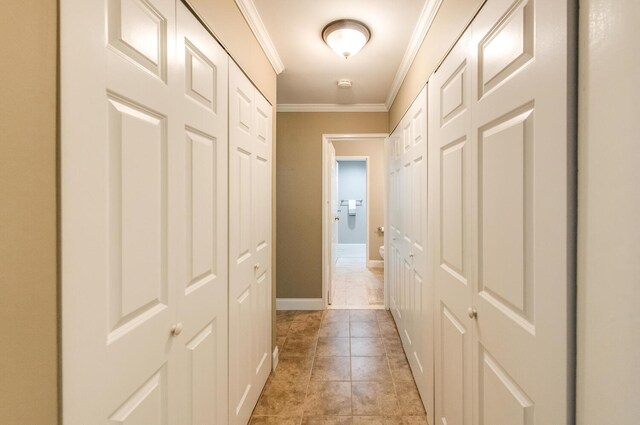 13 Knightsbridge Unit G, Poughkeepsie, NY 12603 - corridor featuring crown molding and light tile patterned floors