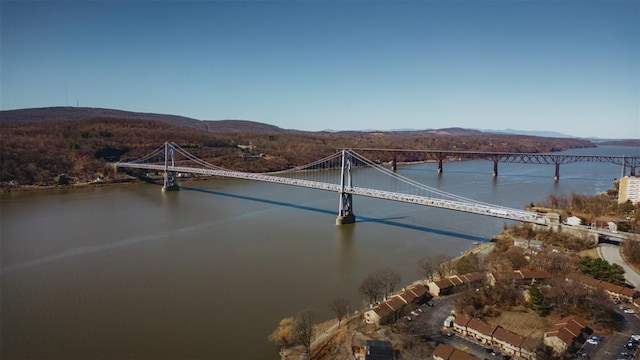 44 Hurlihe Unit 44, Poughkeepsie, NY 12601 - water view featuring a notable bridge and a mountainous background