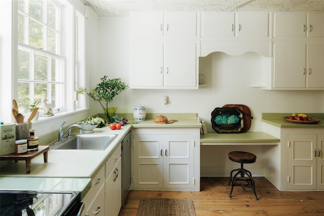 33 Scott Rd, Hudson, NY 12534 - kitchen with light wood finished floors, light countertops, white cabinetry, and stainless steel dishwasher