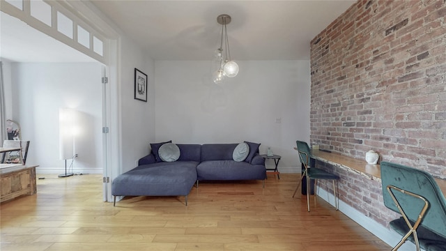 450 W 152nd St Unit 52, New York Manhattan, NY 10031 - living area featuring light wood-style floors and baseboards