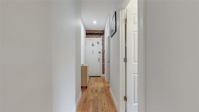 450 W 152nd St Unit 52, New York Manhattan, NY 10031 - hallway featuring light wood-style flooring and recessed lighting