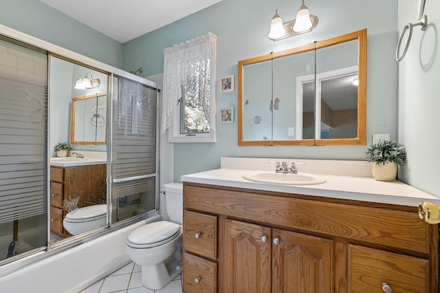 7 Mildred Ct, Nesconset, NY 11767 - full bathroom with vanity, tile patterned floors, and enclosed tub / shower combo