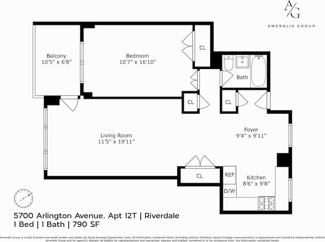 5700 Arlington Ave Unit 12T, Bronx, NY 10471 - view of floor plan / room layout