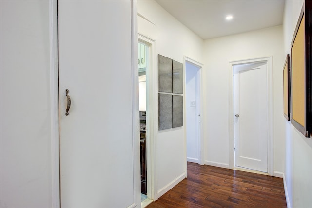 111-39 76th Rd Unit E2, Forest Hills, NY 11375 - corridor featuring dark wood-style floors and recessed lighting
