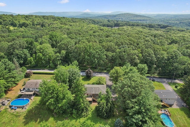 18 Ridgefield Ln, Newburgh, NY 12550 - drone / aerial view of a heavily wooded area and mountains