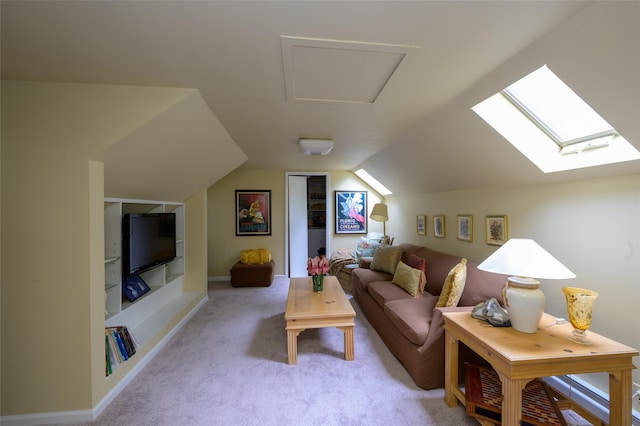 9 Martin Rd, Yonkers, NY 10701 - carpeted living area featuring vaulted ceiling and built in features