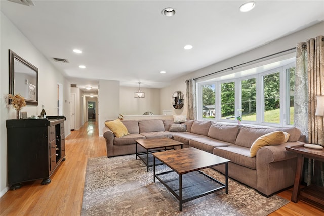 27A Claremont Ln, Suffern, NY 10901 - living room with light wood-type flooring and recessed lighting