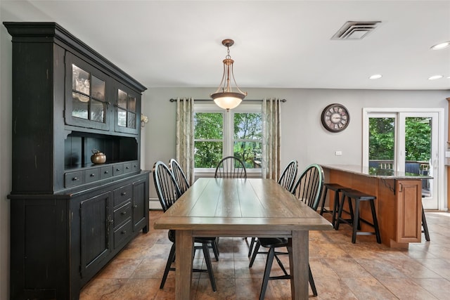 27A Claremont Ln, Suffern, NY 10901 - dining space featuring plenty of natural light, recessed lighting, and a baseboard radiator