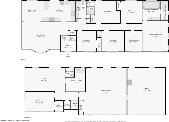 27A Claremont Ln, Suffern, NY 10901 - view of floor plan / room layout